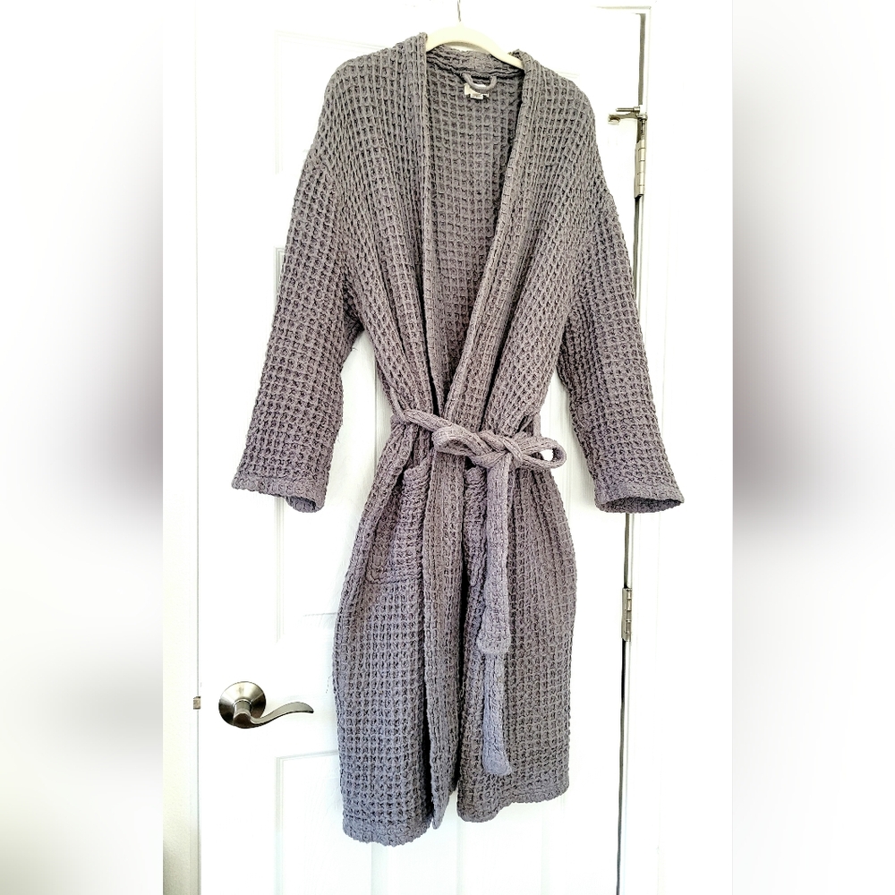 100% Cotton Waffle Plush Bathrobe